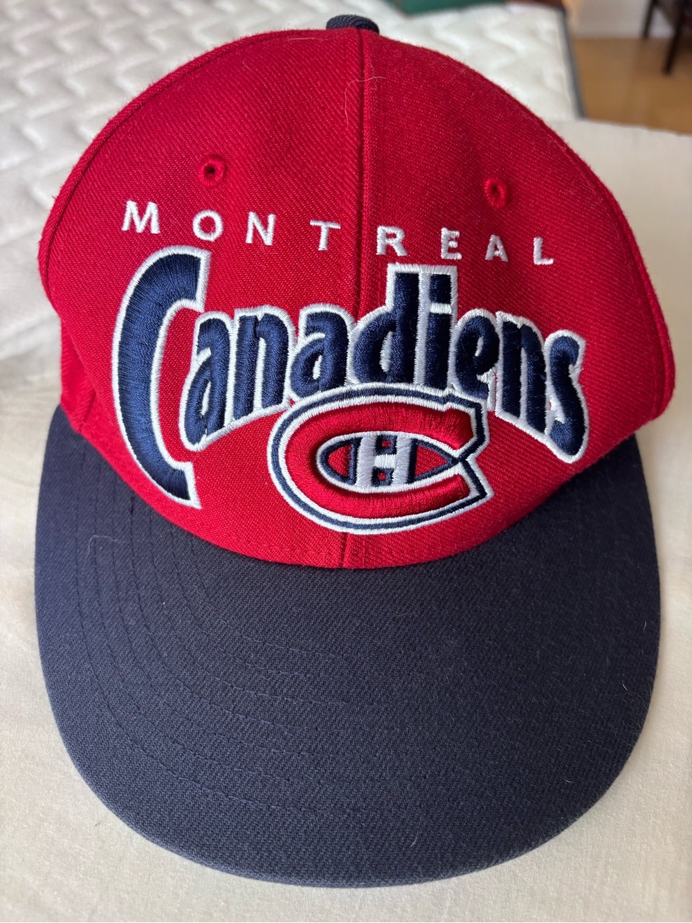 Mitchell & Ness Red and Navy Montreal Canadiens Kids Snapback